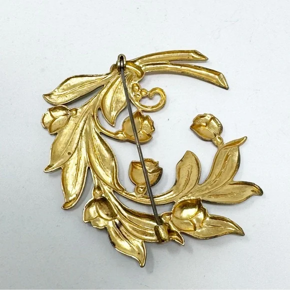 Vintage Enamel Flower Boutique Brooch Pin - Picture 4 of 9